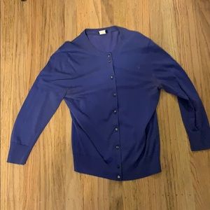 J crew Jackie cardagin in purple blue. Medium 3/4